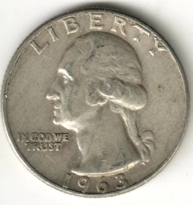 USA - 1963D - Washington ¼ $ - Silver Eagle - #16049RG - Picture 1 of 2