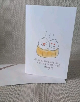 Valentines day card.  Hand made/ Hand painted (not printed) watercolour cards.  - Image 1 of 2