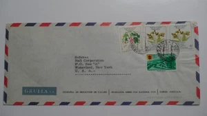 STAMPMART : COLOMBIA 1962 AIRMAIL PLANTS FLORA TOURISM COVER USED TO NY USA - Picture 1 of 2