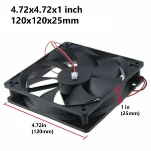 120mm Lüfter Gehäuselüfter 5V 12V 24V für PC Computer 120x120x25mm leise FAN DE - Bild 1 von 6