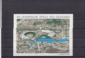 SA24c Germany 1972 Olympic Games Muenchen used Souvenir sheet - Picture 1 of 1