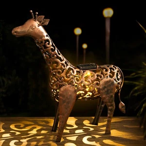 Silueta de Jardín Solar Jirafa Luz Adorno Animal Iluminación LED Decoración Exterior - Imagen 1 de 24