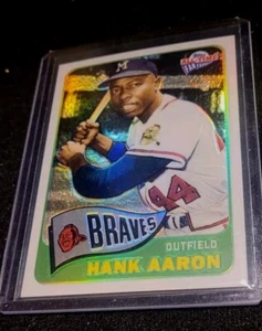 2004 Topps All-Time Fan Favorites Refractor #/299 Hank Aaron #50 HOF  - Picture 1 of 2