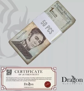 Venezuela 1 Million Bolivar Soberano, 2020 CIRCULATED X 50 PCS Bundle BILLS 🐉 - Picture 1 of 5