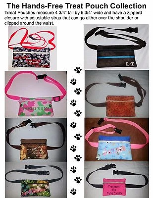 BOLSA DE TRATAMIENTO PERSONALIZADA MANOS LIBRES BOLSA BOLSA DE ENTRENAMIENTO para tu perro! Tela U Pick Foto 1 de 4