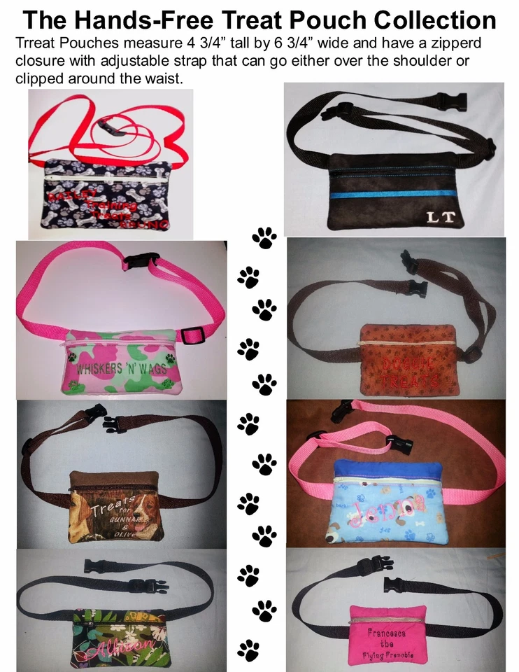 BOLSA DE TRATAMIENTO PERSONALIZADA MANOS LIBRES BOLSA BOLSA DE ENTRENAMIENTO para tu perro! Tela U Pick Foto 1 de 4