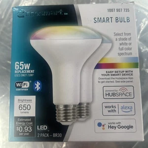 Eco-Smart BR30 65W replacement Dimmable LED Light Smart Bulb. 2-Pack - Picture 1 of 2