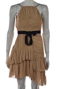 Vestido Robert Rodríguez talla 0 desnudo bloque de color vaina hasta la rodilla - Imagen 1 de 5