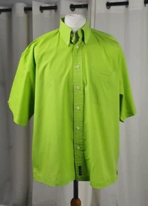 Ben Sherman Short Sleeve Casual Shirt Lime Green UK 4XL LN044 GG 09 - Picture 1 of 9