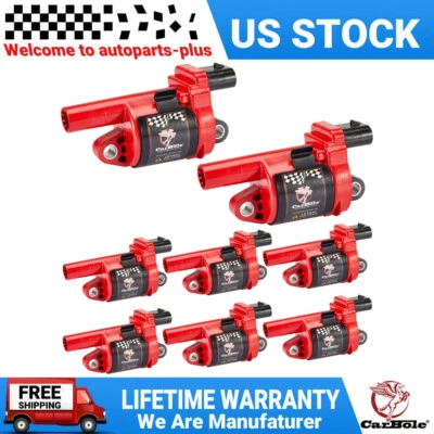 Круглые катушки зажигания для Cadillac Escalade 6,2 л 2017-2021 годов выпуска 8 шт UF742 ВЫСОКАЯ ПРОИЗВОДИТЕЛЬНОСТЬ - Изображение 1 из 4