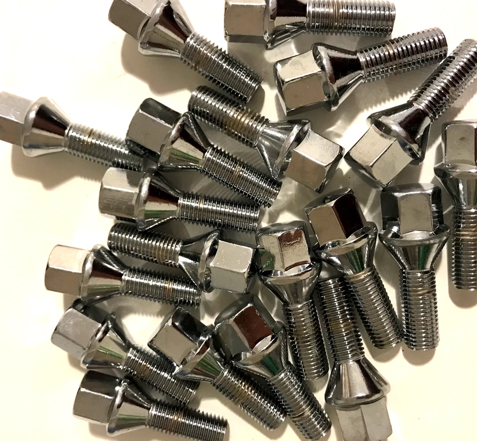 MINI Cooper S 2001-2006 CHROME Wheel Bolts 12x1.5 Qty16  HEX 17mm - Image 1 of 1