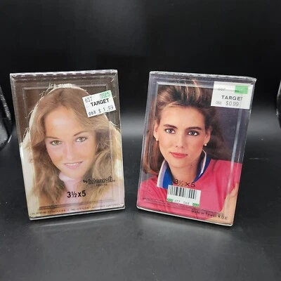 Акриловые винтажные рамы для картин 3,5 x 5 дюймов со скошенным краем 1990-е мишени новые из старых запасов лот из 2 - Изображение 1 из 4