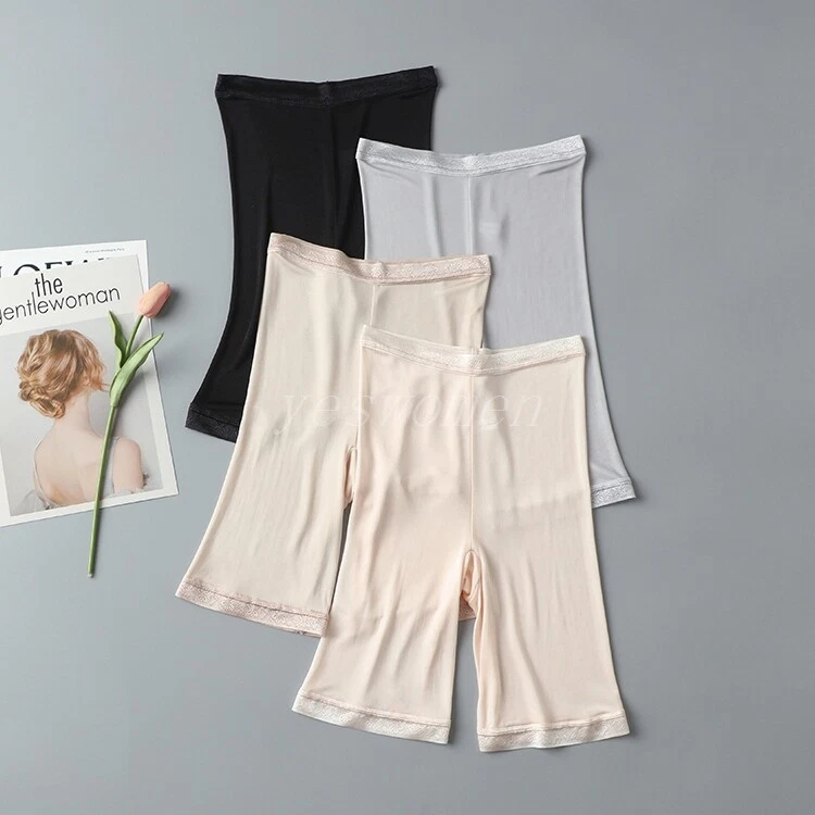 Mujeres Longitud Media Morera Seda Verano Suave Bragas Boxer Pantalones Cortos Ropa Interior Nuevo Foto 1 de 4