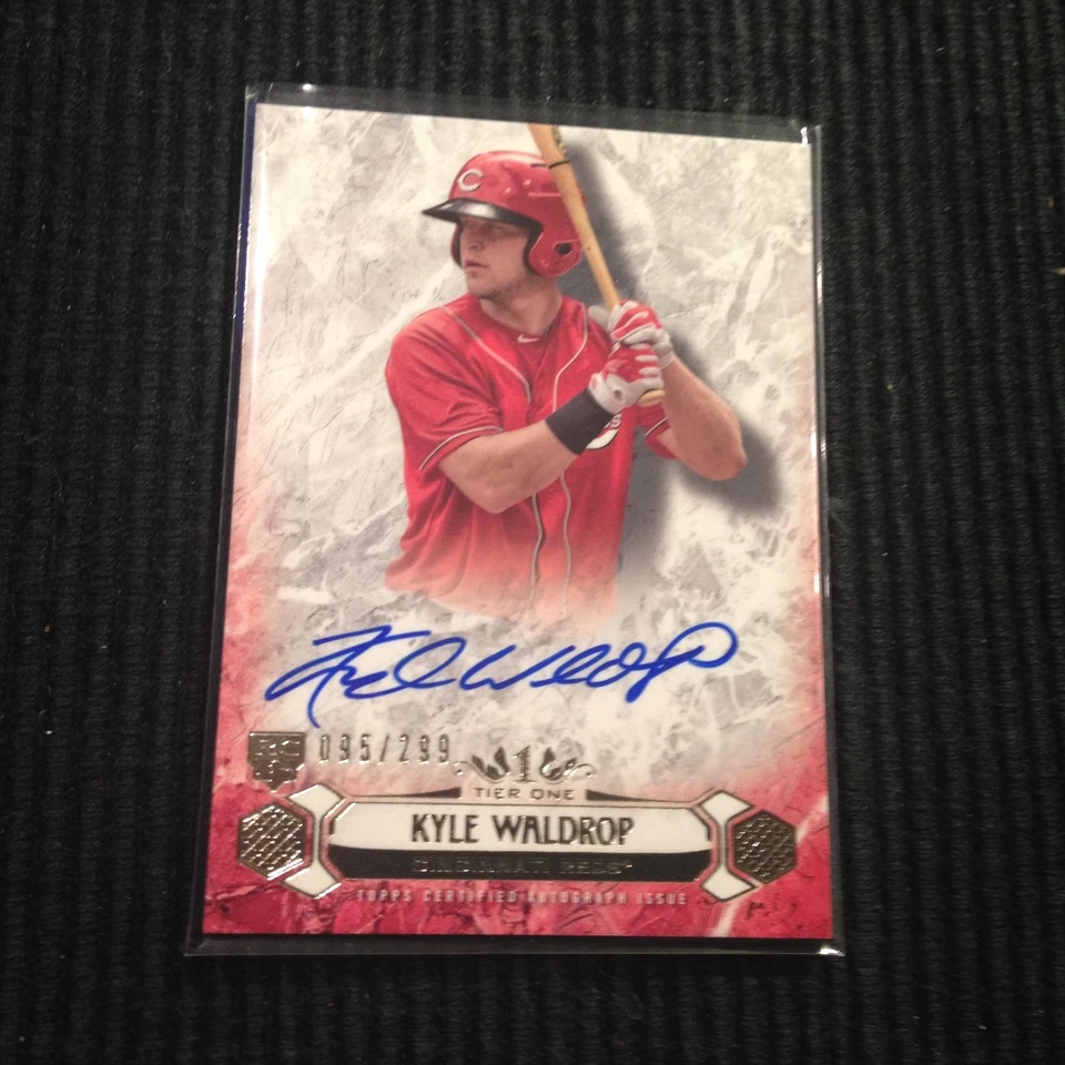 2016 TOPPS TIER ONE KYLE WALDROP *BREAKOUT AUTO #95/299*  CINCINNATI REDS - Image 1 of 1