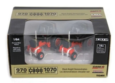 1/64 BLACK KNIGHT 970 & 1070 AGRI KING TRACTOR SET – ERTL PRESTIGE ZFN44368 - Image 1 of 3