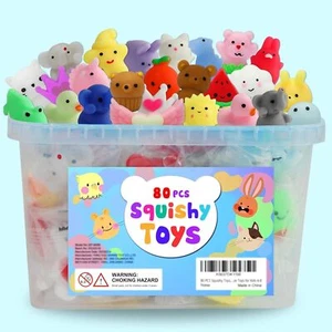 80Pcs Party Favors for Kids 4-8, Kawaii Squishies Mochi Squishy Toy Bulk Fidget - Picture 1 of 3