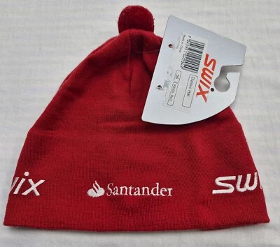 SWIX Ski Beanie Classic Hat Santander Biathlon Cross Country Norway Red Size 56 - Image 1 of 4