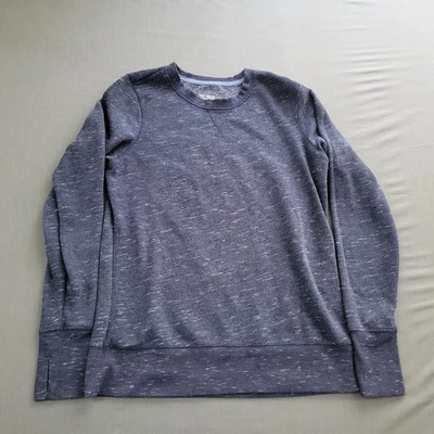 Suéter feminino Tek Gear pequeno S manga longa lã furo no polegar pulôver malha azul - Imagem 1 de 4