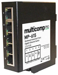 MULTICOMP PRO - Commutateur industriel Gigabit 5 ports - Afbeelding 1 van 1