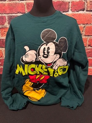 Disney Parks Mickey & Co Cuello Redondo Sudadera Pullover Verde Adulto Unisex Grande Foto 1 de 4