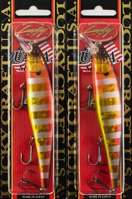(LOT OF 2) LUCKY CRAFT POINTER 128SP 1OZ PT128SP-301 MAGMA HEAT UP GILL L8345 - Image 1 of 3