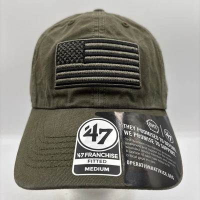 47 Franquicia Ajustada Mediana Bandera EE. UU. Operación Sombrero Truco Sándalo/Verde Sombrero Foto 1 de 4