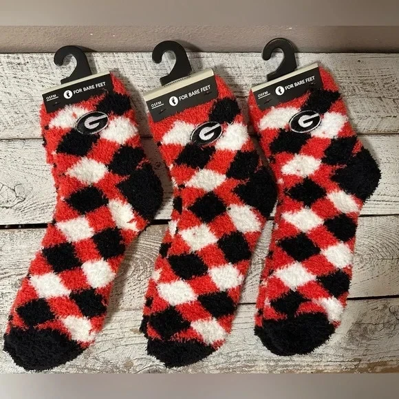 Bundle of Georgia Bulldogs Cozy Socks, size OS - NIP/NWT - Image 1 of 4