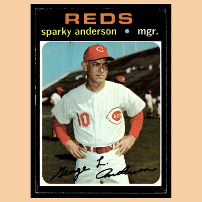 Sparky Anderson #688 1971 Topps 辛辛那提红人队棒球卡 MLB EX — 第 1/4 张图片