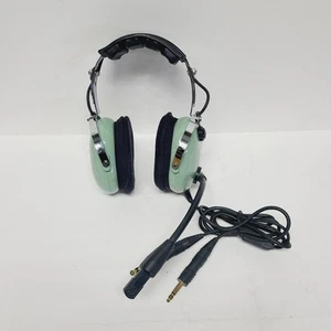 David Clark H20-10 General Aviation Headset with Dual Plugs - Tested Working - Picture 1 of 9
