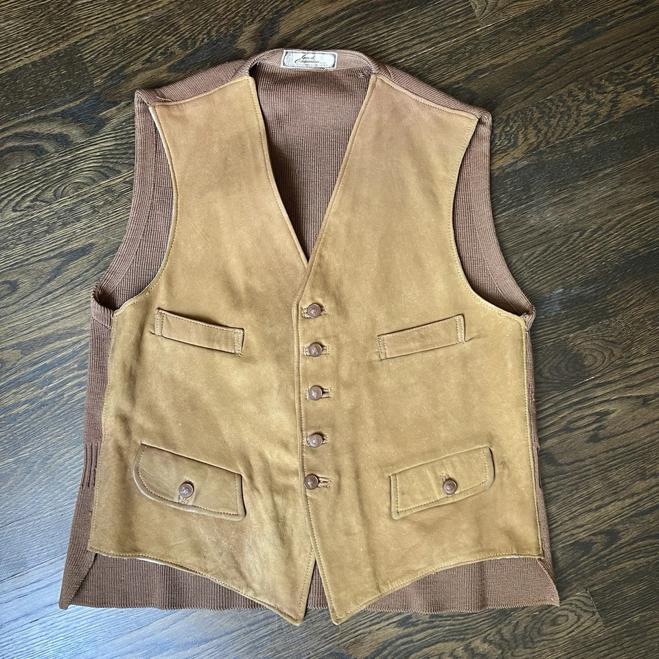 Vaquero A18 - Años 60 Vintage Cuero Fino Buen Compañero Hecho en Gran Bretaña Marrón RARO Foto 1 de 4