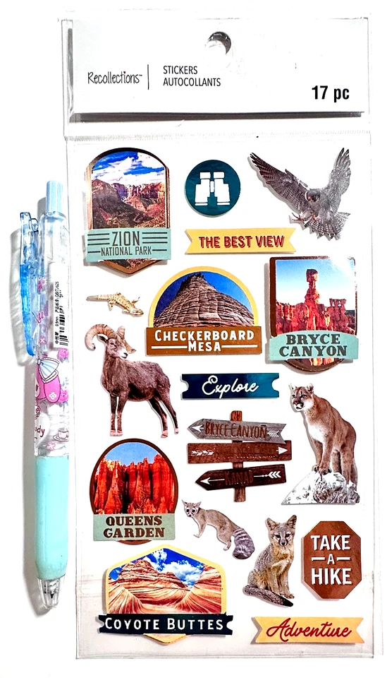 Utah National Parks Stickers Scrapbooking Card Making Recollections