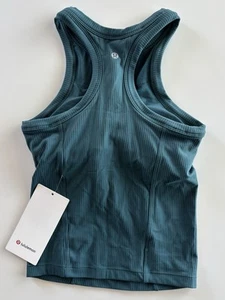 Canotta yoga Lululemon a costine Nulu Racerback diaspro verde taglia 2 - Foto 1 di 5