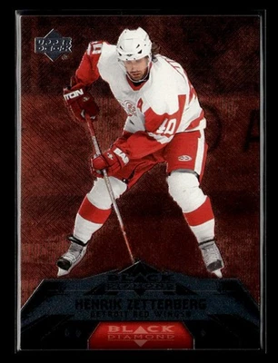 2007-08 Upper Deck Black Diamond #137 Henrik Zetterberg Rubi #/100 - Imagem 1 de 2
