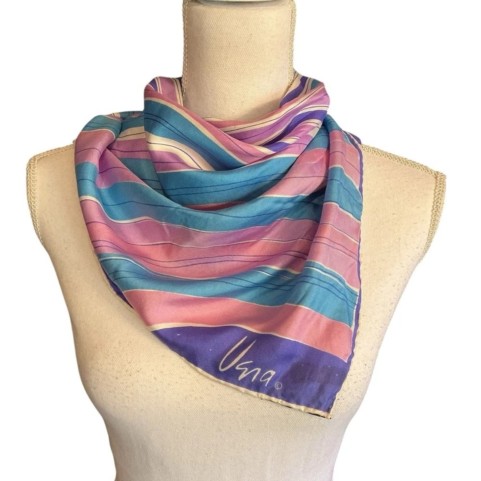 Vera Gold-Piece Collection Polka Dot & Abstract Design Print Silk Scarf - Image 1 of 4