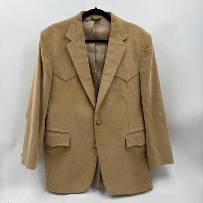 Blazer Chaqueta De Colección Levis Western Wear Para Hombres Pana Bolsillos Tostados Talla 42R Foto 1 de 4