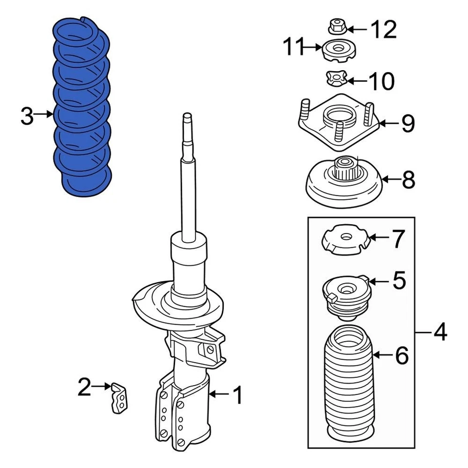 For Volvo XC90 2003-2013 Volvo 30648140 Front Coil Spring Foto 1 de 1
