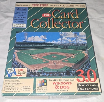 COMPLETE The Card Collector 3.0 BASEBALL Big Box Windows DOS 1994 TUFF STUFF 3.5 - Image 1 of 4