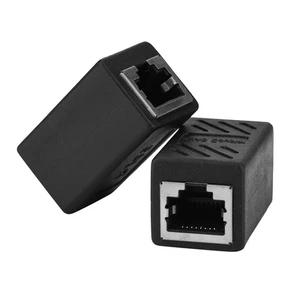2x RJ45 Female To Female Network LAN Adapter Coupler Ethernet Network Extende FY - Afbeelding 1 van 7
