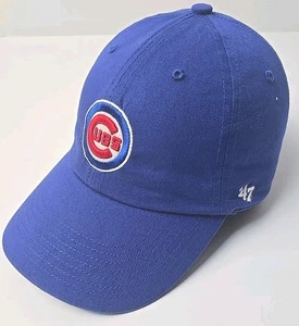 Chicago Cubs Hat Cap 47 Brand Adjustable Kids One Size Blue MLB Baseball Flaw - Picture 1 of 18