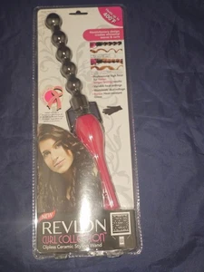 NEW SEALED Revlon Ball Styling Curling Iron Ceramic RVIR3018 42w Pink Black curl - Picture 1 of 9