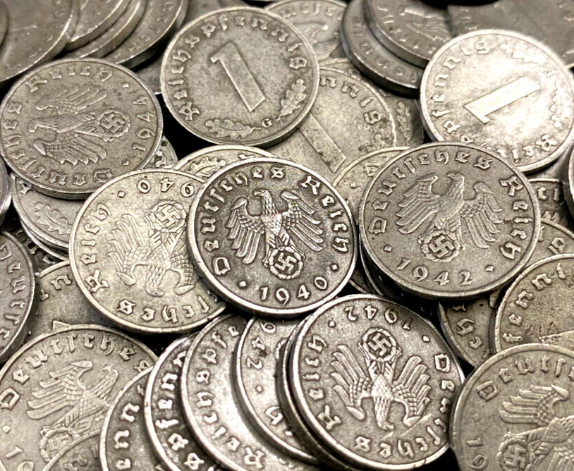 Moneda de 1 centavo alemana de la Segunda Guerra Mundial colección militar guerra - Segunda Guerra Mundial era Foto 1 de 1