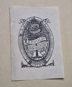RARE 1892 GEORGE W. EVE ARNOLD ARBORETUM HARVARD UNIVERSITY BOOKPLATE BEAUTIFUL! - Picture 1 of 9