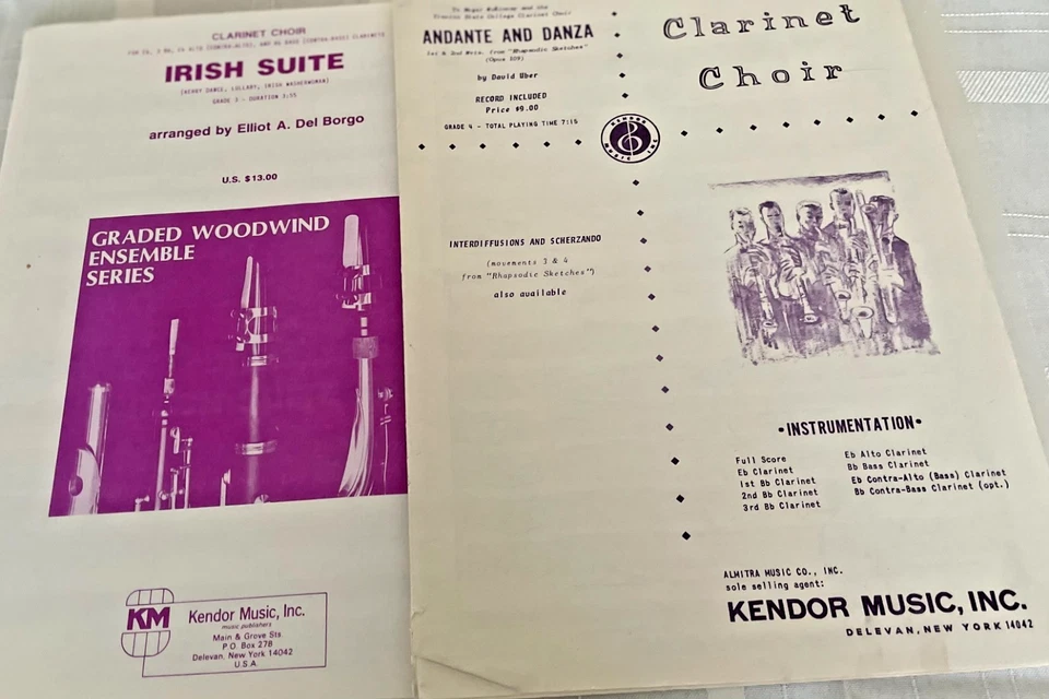 Clarinet Choir Conductor's Scores, Lot of 2 - Image 1 of 1