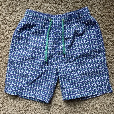 J. Bañador Crewcuts para niños con estampado de ancla talla 10 azul verde blanco náutico Foto 1 de 4