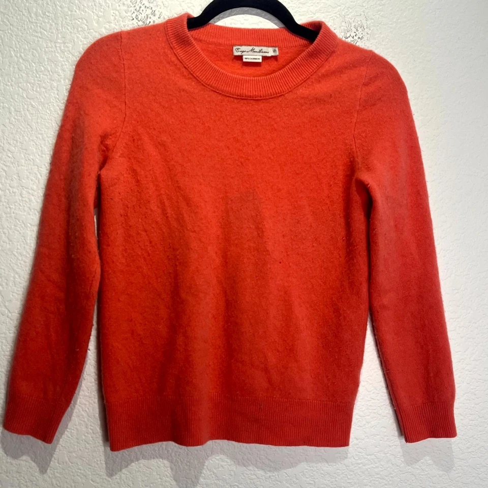 Suéter Para Mujer Enzo Mantovani Pequeño Rojo Cachemira Tejido Apretado Acanalado Ropa de Invierno Foto 1 de 4