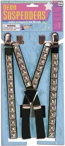 Forum Novelties 80er Nieten Hosenträger Accessoire Farbe: Schwarz - Bild 1 von 1