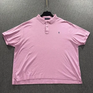 Polo Ralph Lauren Polo Shirt Mens 4XB Pink Big & Tall Embroidered Pony Logo - Picture 1 of 9