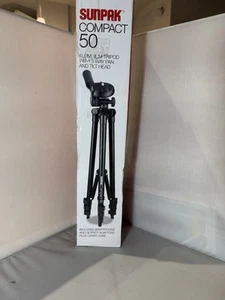 Sunpak TravelMate 50/B 50" Tripod for Cameras Smartphones and GoPro - Black - Picture 1 of 2