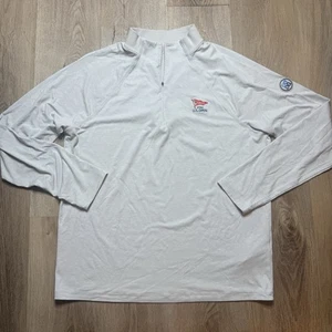 G Fore Pullover 1/4 Zip Mens M Cream 123rd U.S. Open Los Angeles Country Club - Picture 1 of 8
