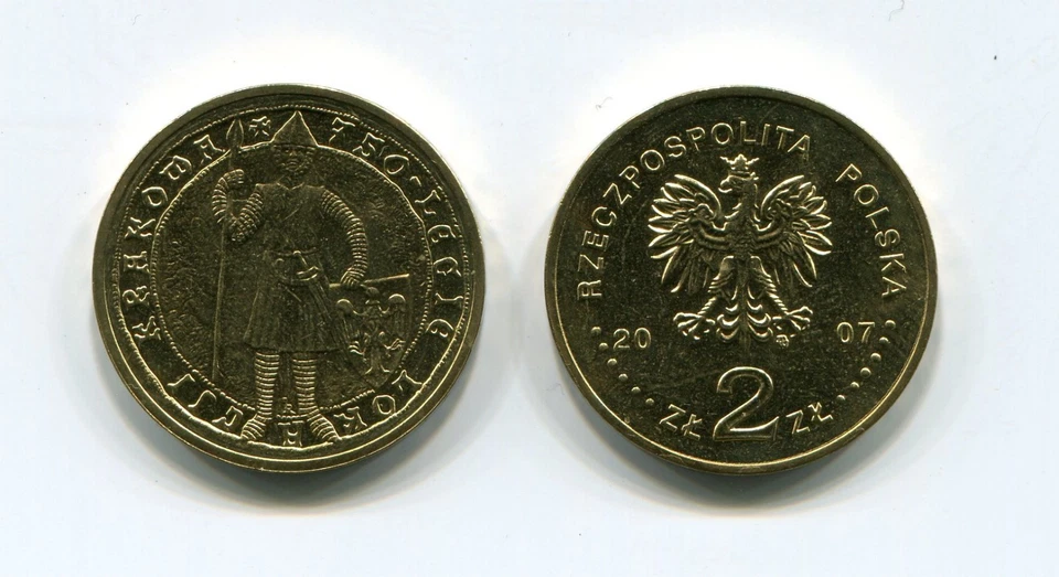 Polonia 2 Zlotys 750 Aniversario de Cracovia 2007 Moneda Nórdica Oro Sin Circular Foto 1 de 1